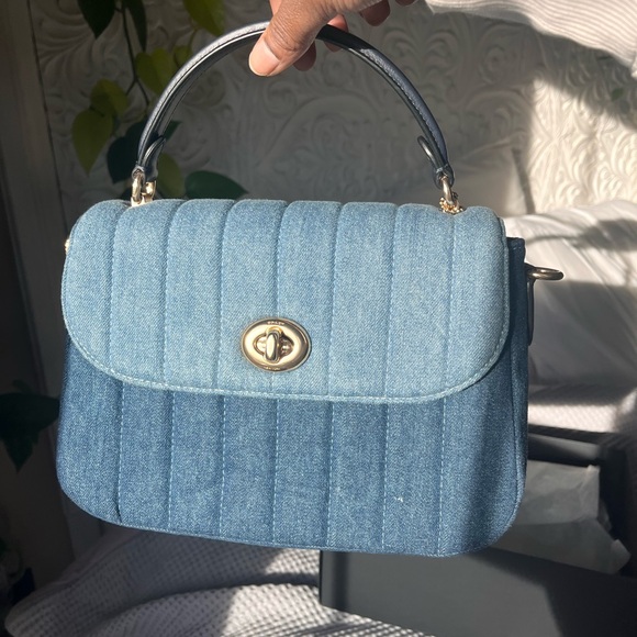 Coach Handbags - #Coach Blue Marley Top Handle